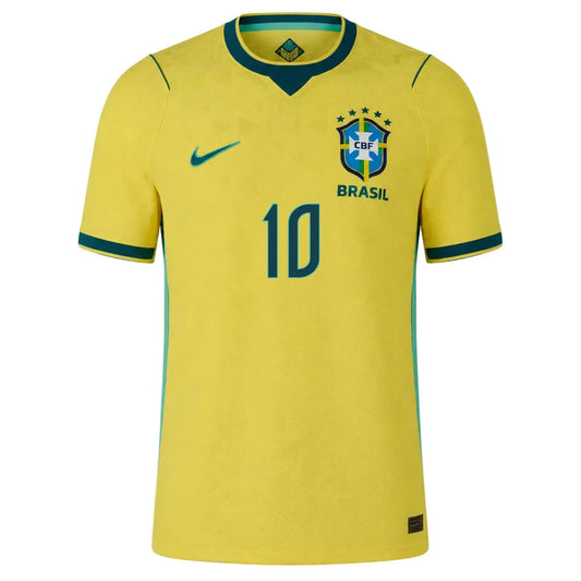 Nike Men's Brazil Neymar Jr. Match Authentic Home Jersey 2026 (Yellow/Teal)