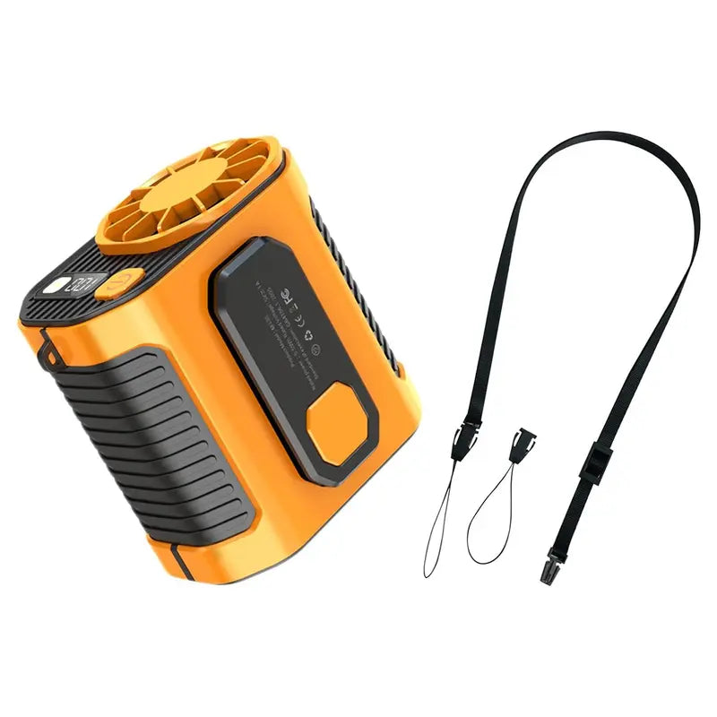 Summer Fan, Portable Waist Clip Fan, 5000 mAh Cool Clip Fan Under Shirt, Belt Fan Clip On Waist Portable Cooling Fan, with LED Light, USB Rechargeable Portable Waist Fan for Outdoor Play and Work summerwins