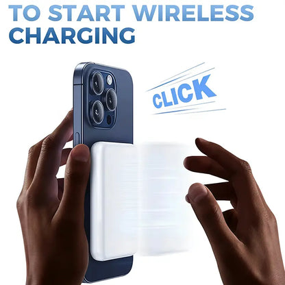 5000mAh Magnetic Power Bank for iPhone 12–17 Series, Works Best with MagSafe Case or No Case, Portable Wireless Charger summerwins