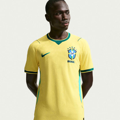 Nike Men's Brazil Neymar Jr. Match Authentic Home Jersey 2026 (Yellow/Teal)