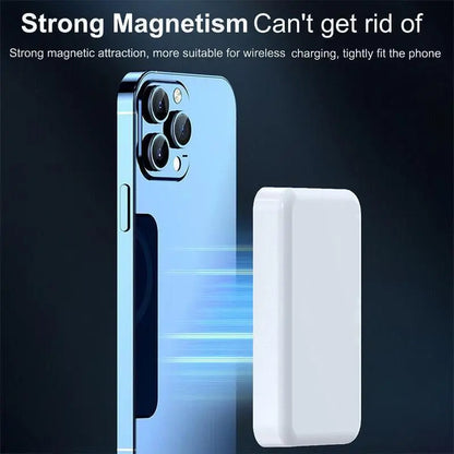 5000mAh Magnetic Power Bank for iPhone 12–17 Series, Works Best with MagSafe Case or No Case, Portable Wireless Charger summerwins