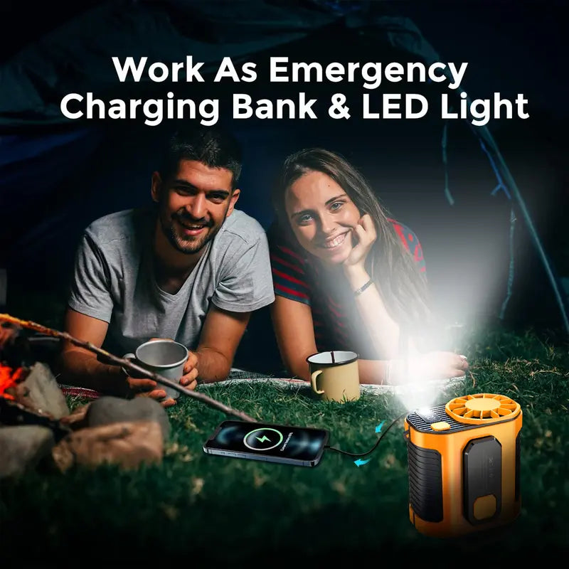 Summer Fan, Portable Waist Clip Fan, 5000 mAh Cool Clip Fan Under Shirt, Belt Fan Clip On Waist Portable Cooling Fan, with LED Light, USB Rechargeable Portable Waist Fan for Outdoor Play and Work summerwins